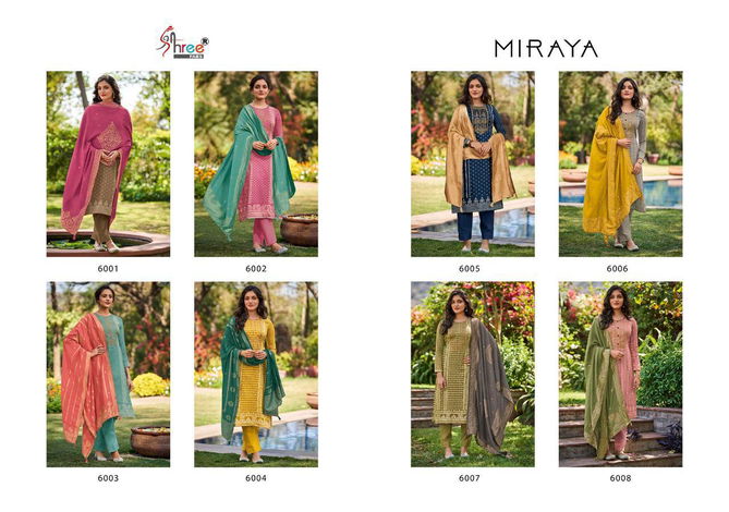 Shree Miraya Designer Latest Fancy Casula Wear Pure Jam Cotton With Exclusive Coding Embroidery Dress Material Collection
